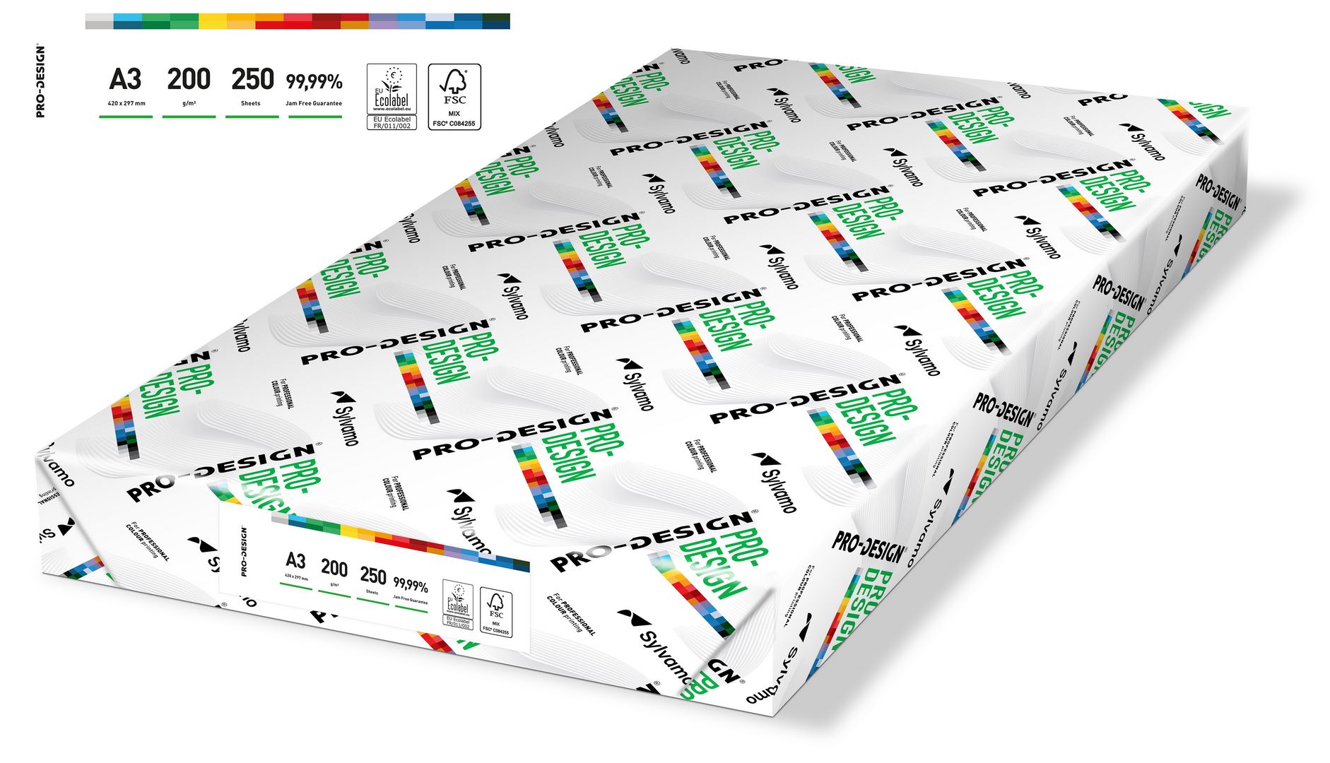 Papier ksero satynowy A3/200g Pro Design 250ark 168 CIE